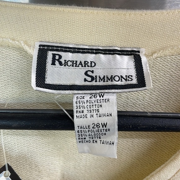 Richard Simmons new with tags women’s 26 three-quarter‎ sleeve fleece V-neck top - Picture 4 of 14